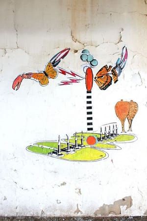 Artwork Title: Inflatable Butterfly Bee Machine