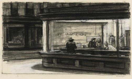 Artwork Title: Study For Nighthawks