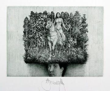 Artwork Title: Lady Godiva - Dáma v klobouku VI