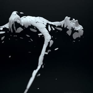 Artwork Title: White In Black For A While