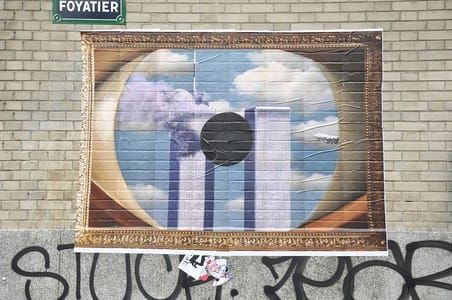 Artwork Title: Untitled (magritte, False Mirror / 911)