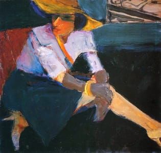 Artwork Title: Woman with Hat and Gloves