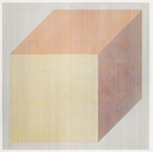Artwork Title: Isometric Form with Lines in Four Directions & Four Colors