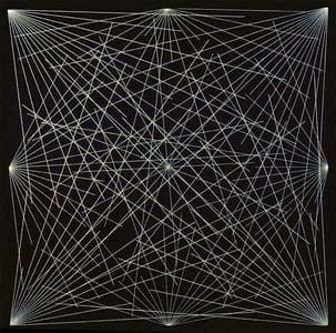 Artwork Title: Lines from the Corner, Sides and the Center to Points on a Grid
