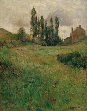 Artwork Title: Dogs Running in a Meadow