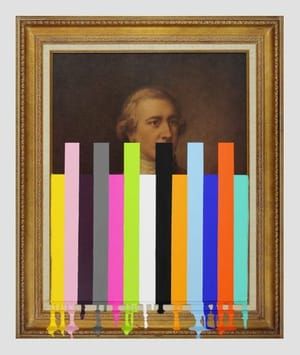 Artwork Title: Garage Sale Picture Of An English Officer With Bars