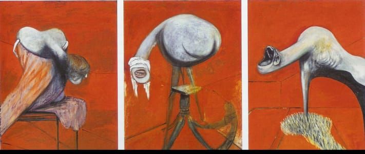 Artwork Title: Three Studies For Figures At The Base Of A Crucifixion