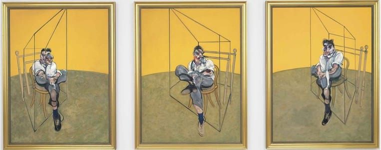 Artwork Title: Three Studies of Lucian Freud