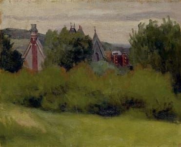 Artwork Title: Villa à travers les arbres, Houlgate