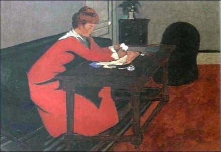 Artwork Title: Misia à son bureau