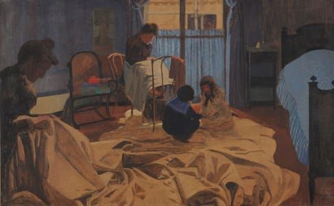 Artwork Title: La Lingère, Chambre Bleue