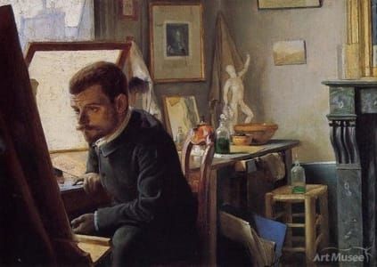 Artwork Title: Felix Jasinski in His Printmaking Studio