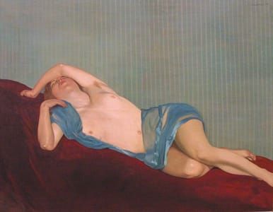 Artwork Title: Nude with Green Scarf