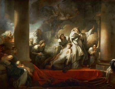 Artwork Title: Coresus Sacrificing Himself to Save Callirhoe