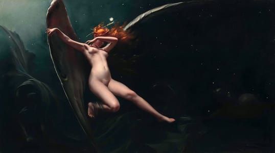 Artwork Title: A Fairy Under Starry Skies