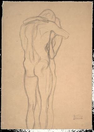 Artwork Title: Embracing Couple (Study for ‘This Kiss to the Entire World; Beethoven Frieze’)