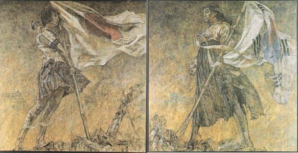 Artwork Title: Beautiful Flag (war Picture Returns)