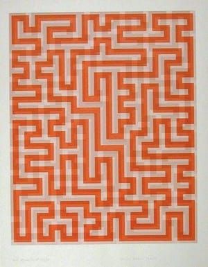 Artwork Title: Red Meander Ii 1970