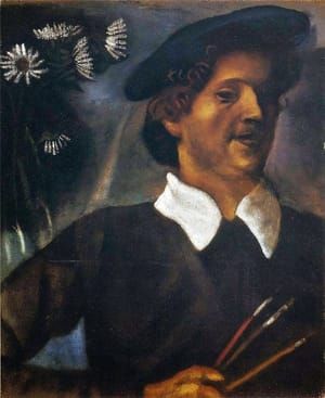 Artwork Title: Self Portrait with Brushes