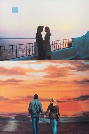 Artwork Title: Two Sunsets (One With Square Moon)