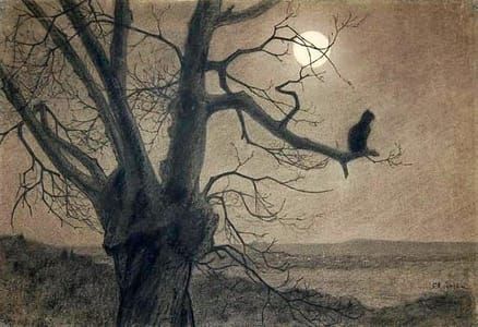 Artwork Title: Chat au Clair-de-Lune Circa