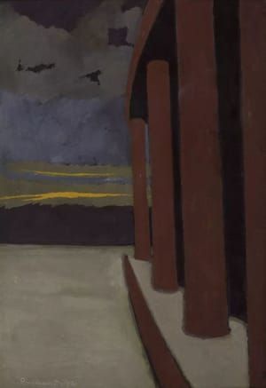 Artwork Title: Colonnade at dusk