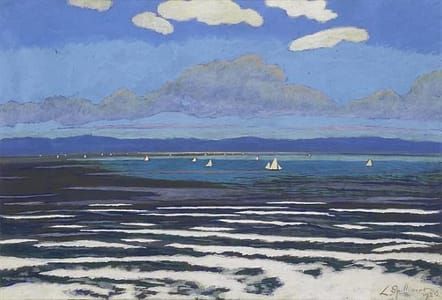 Artwork Title: Seascape with White Sails