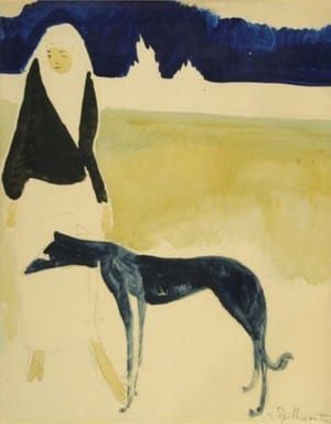Artwork Title: Femme au lévrier