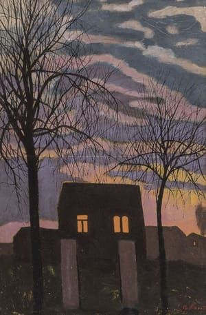Artwork Title: Maison au crépuscule (House at Dusk)