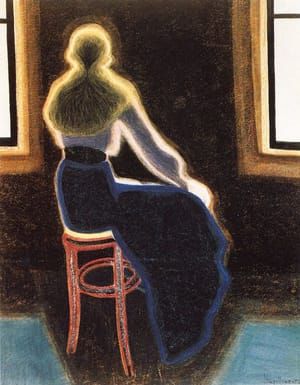 Artwork Title: Jeune femme de dos assise sur un tabouret (Young woman on a stool)