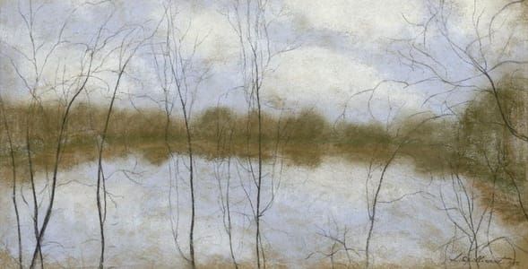 Artwork Title: Bords d’étang arborés