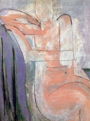 Artwork Title: Seated Pink Nude-36