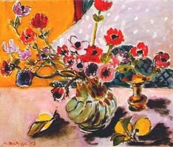 Artwork Title: Anemones in Vase