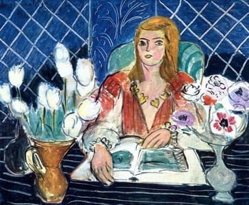 Artwork Title: Annelies, white tulips and anemones