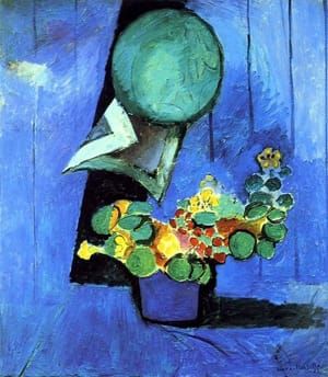 Artwork Title: Flowers and ceramic plate