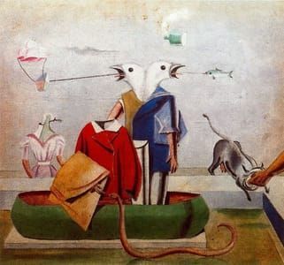 Artwork Title: Birds also Birds, Fish Snake and Scarecrow