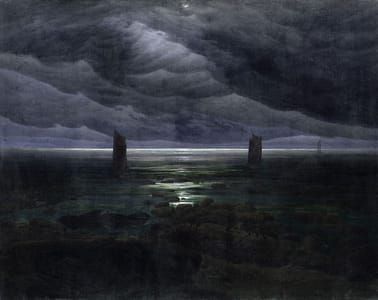 Artwork Title: Sea Shore in Moonlight