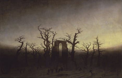 Artwork Title: Abbey in an Oak Forest (Abtei im Eichwald)