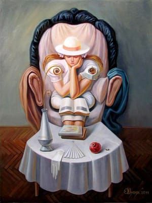 Artwork Title: Reading with Dali
