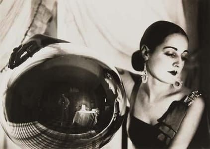 Artwork Title: Renee and Glass Ball (Self Portrait)
