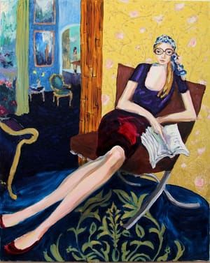 Artwork Title: Lounging on Mies van der Rohe