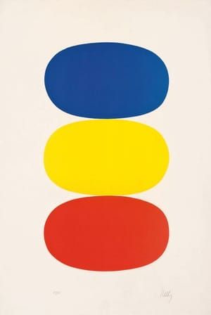Artwork Title: Blue and Yellow and Red-Orange