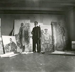 Artwork Title: Self Portrait in the Studio at Skrubben, Kragerø