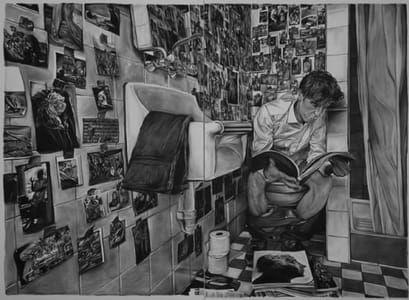 Artwork Title: Self-portrait Of A Man Who Has No Time To Waste