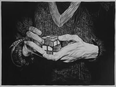 Artwork Title: ‘there Is A Code To Solve It, Conrad, And I Happen To Know It By Heart: 1)  Fi U Li Ui / 2) Ri Di R 