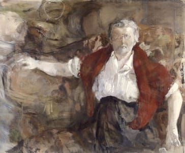 Artwork Title: Berdie In A Red Shawl