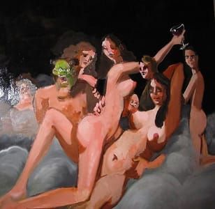 Artwork Title: Nocturnal Figure Composition