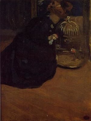 Artwork Title: Woman with a Parakeet