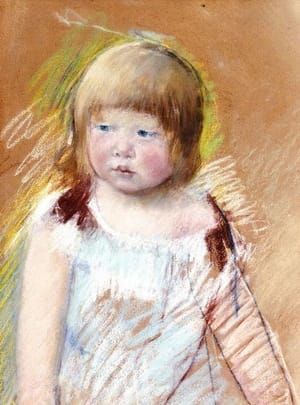 Artwork Title: Child with Bangs in a Blue Dress