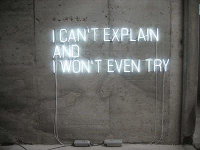 Artwork Title: I can't explain and I won't even try